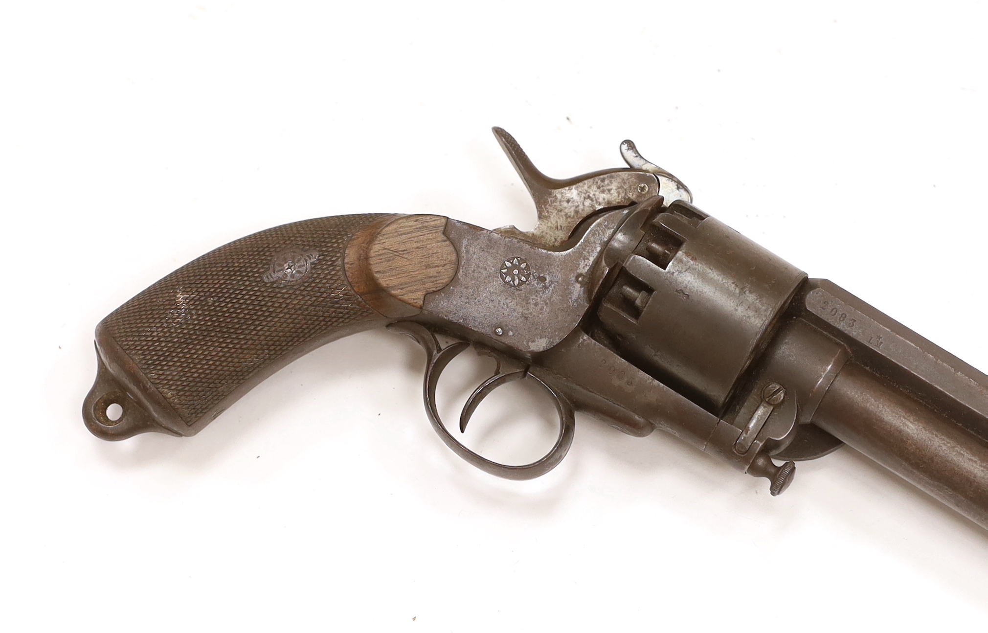 A good scarce nine short Le Matt 'Grape-Shot' single action percussion revolver